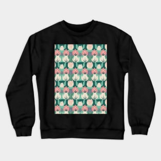 Tulips Flower Seamless Pattern V12 Crewneck Sweatshirt